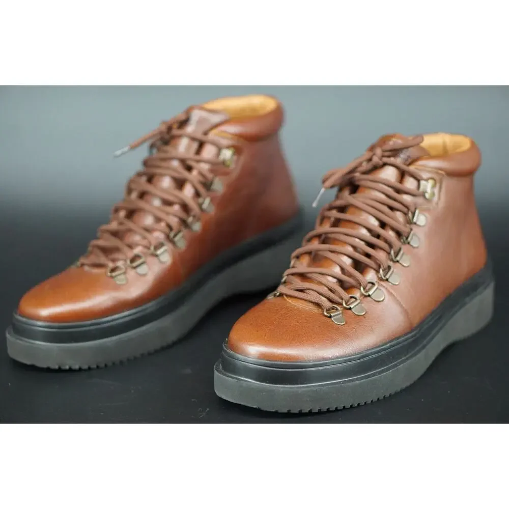 Allen Edmonds Knox High Brown Leather Sneaker Boot Size 9 New Ultralight $475